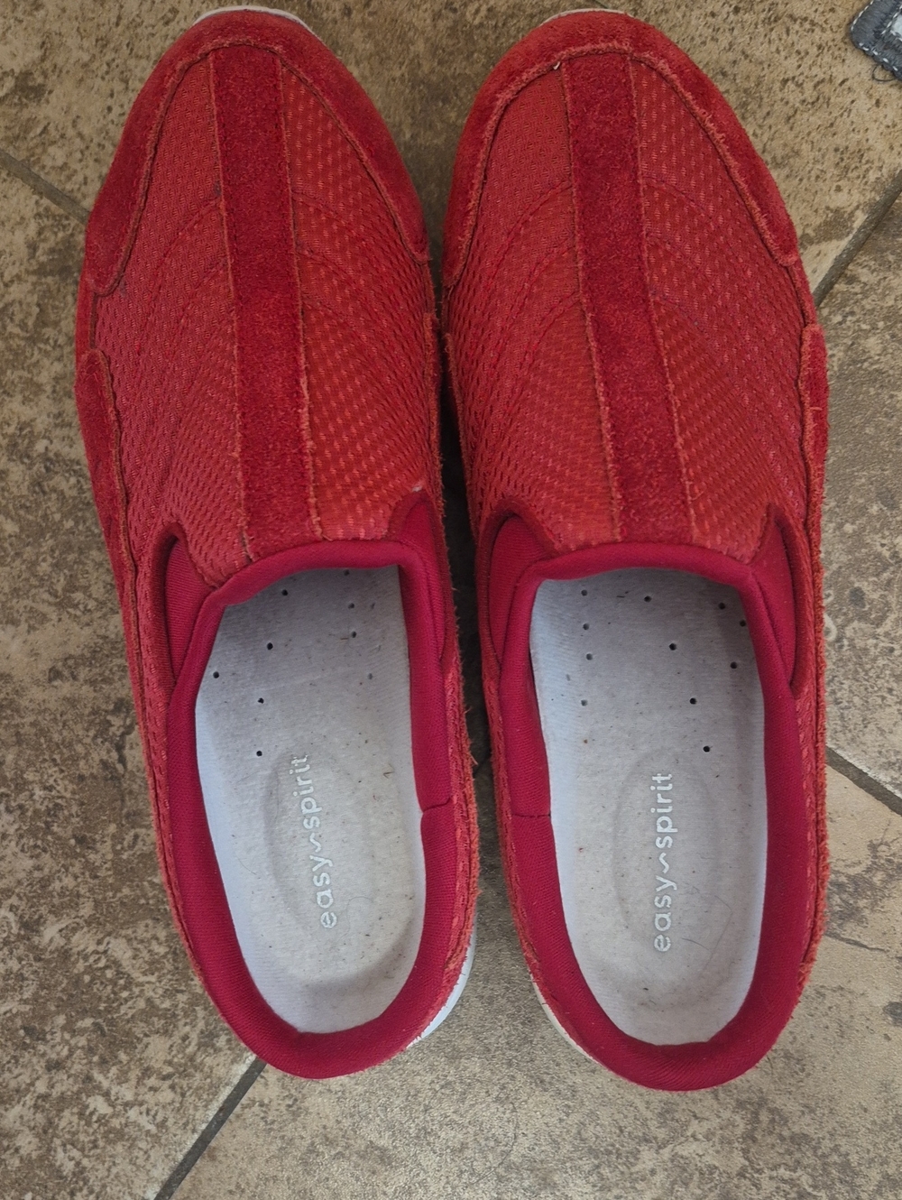 Easy Spirit Women's Red Slip-On Mules
